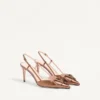 Vlogo Signature Slingback-Pumps aus laminiertem Nappaleder 80 mm