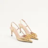 Vlogo Signature Slingback-Pumps aus laminiertem Nappaleder 80 mm Vlogo Signature Slingback-Pumps aus laminiertem Nappaleder 80 mm