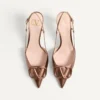 Vlogo Signature Slingback-Pumps aus laminiertem Nappaleder 80 mm