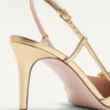Vlogo Signature Slingback-Pumps aus laminiertem Nappaleder 80 mm Vlogo Signature Slingback-Pumps aus laminiertem Nappaleder 80 mm