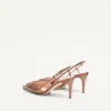 Vlogo Signature Slingback-Pumps aus laminiertem Nappaleder 80 mm