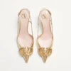 Vlogo Signature Slingback-Pumps aus laminiertem Nappaleder 80 mm Vlogo Signature Slingback-Pumps aus laminiertem Nappaleder 80 mm
