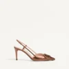 Vlogo Signature Slingback-Pumps aus laminiertem Nappaleder 80 mm