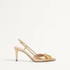 Vlogo Signature Slingback-Pumps aus laminiertem Nappaleder 80 mm Vlogo Signature Slingback-Pumps aus laminiertem Nappaleder 80 mm