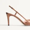 Vlogo Signature Slingback-Pumps aus laminiertem Nappaleder 80 mm