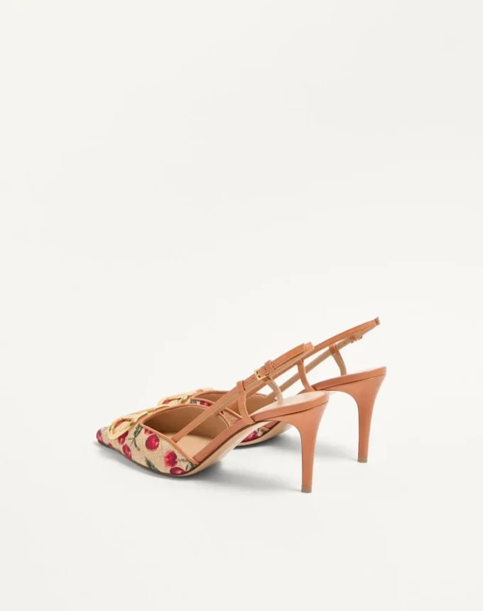 Vlogo Signature Slingback Pumps mit Cherryfic-Muster 80 mm Vlogo Signature Slingback Pumps mit Cherryfic-Muster 80 mm