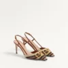 Vlogo Signature Slingback-Pumps mit Häkelstickerei 80 mm Vlogo Signature Slingback-Pumps mit Häkelstickerei 80 mm