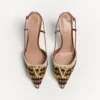 Vlogo Signature Slingback-Pumps mit Häkelstickerei 80 mm Vlogo Signature Slingback-Pumps mit Häkelstickerei 80 mm