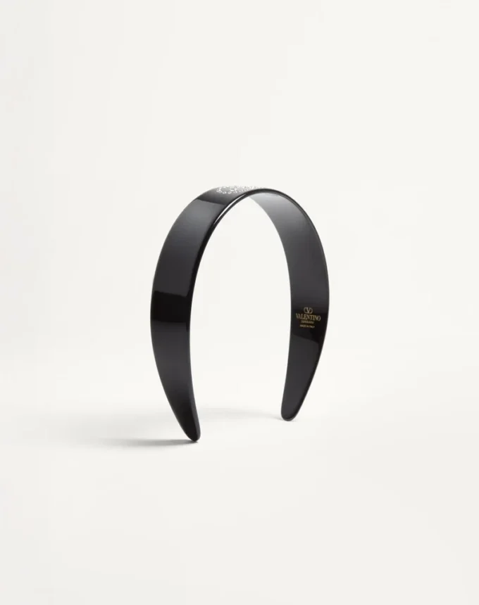 Vlogo Signature Stirnband aus Harz, Metall und Kristallen Vlogo Signature Stirnband aus Harz, Metall und Kristallen