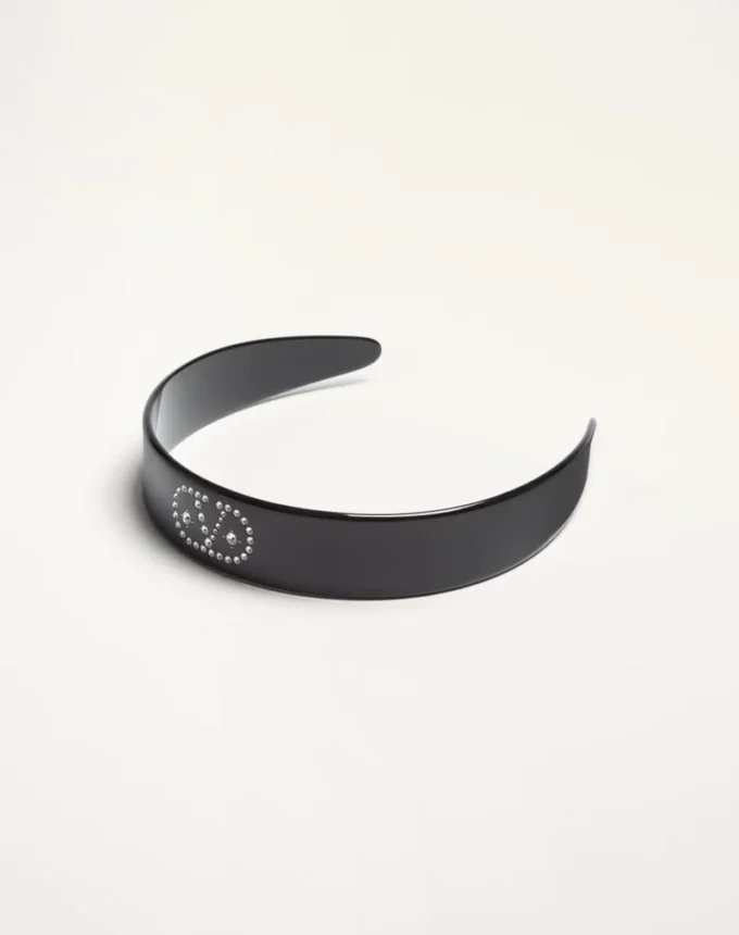 Vlogo Signature Stirnband aus Harz, Metall und Kristallen Vlogo Signature Stirnband aus Harz, Metall und Kristallen