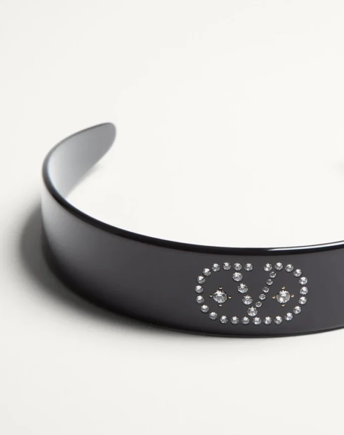 Vlogo Signature Stirnband aus Harz, Metall und Kristallen Vlogo Signature Stirnband aus Harz, Metall und Kristallen