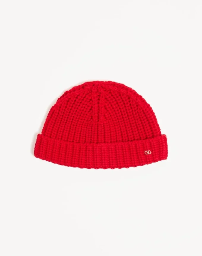 VLOGO SIGNATURE STRICKMÜTZE AUS BAUMWOLLE