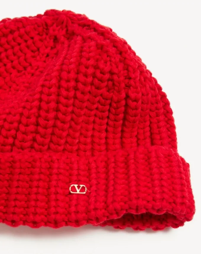 VLOGO SIGNATURE STRICKMÜTZE AUS BAUMWOLLE