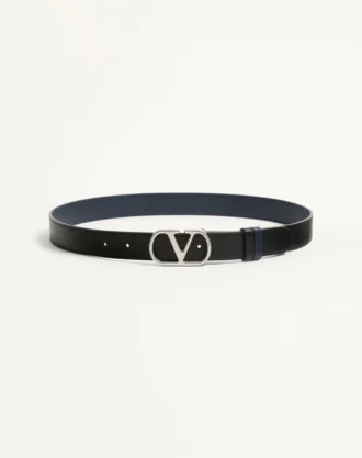 Vlogo Signature Wendbarer Gürtel aus glänzendem Kalbsleder 30 mm