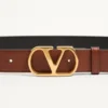 Vlogo Signature Wendbarer Gürtel aus glänzendem Kalbsleder 30 mm Vlogo Signature Wendbarer Gürtel aus glänzendem Kalbsleder 30 mm