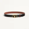 Vlogo Signature Wendbarer Gürtel aus glänzendem Kalbsleder 30 mm Vlogo Signature Wendbarer Gürtel aus glänzendem Kalbsleder 30 mm