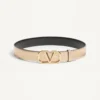 Vlogo Signature Wende-Gürtel aus metallischem und glänzendem Kalbsleder 30 mm Vlogo Signature Wende-Gürtel aus metallischem und glänzendem Kalbsleder 30 mm
