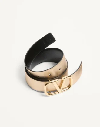Vlogo Signature Wende-Gürtel aus metallischem und glänzendem Kalbsleder 30 mm Vlogo Signature Wende-Gürtel aus metallischem und glänzendem Kalbsleder 30 mm