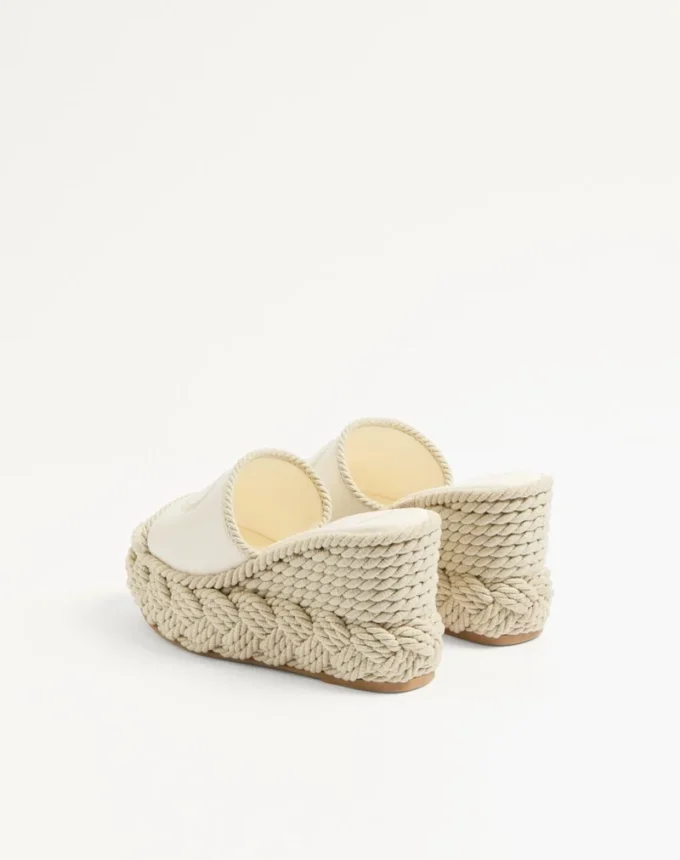 Vlogo Torchon Keilabsatz-Pantolette aus Nappaleder 100 mm Vlogo Torchon Keilabsatz-Pantolette aus Nappaleder 100 mm