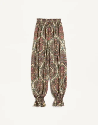 Voyage Imaginaire Kaschmir-Print-Georgette-Hose