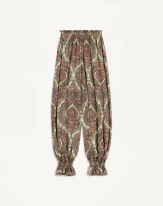 Voyage Imaginaire Kaschmir-Print-Georgette-Hose