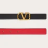 Wendbarer Vlogo Signature Gürtel aus glänzendem Kalbsleder 20 mm