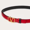 Wendbarer Vlogo Signature Gürtel aus glänzendem Kalbsleder 20 mm