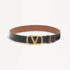 Wendbarer Vlogo Signature Gürtel aus glänzendem Kalbsleder 30 mm