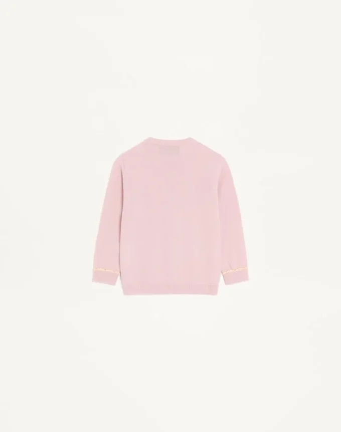 Wollcardigan mit Spitze