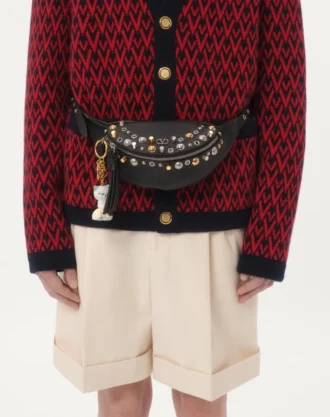 Wollcardigan mit Tout La V-Muster Wollcardigan mit Tout La V-Muster