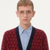 Wollcardigan mit Tout La V-Muster Wollcardigan mit Tout La V-Muster