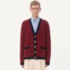 Wollcardigan mit Tout La V-Muster Wollcardigan mit Tout La V-Muster