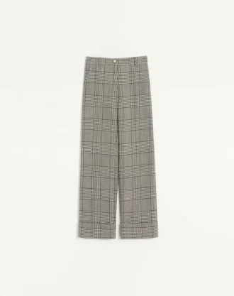 Wollhose mit Hahnentrittmuster