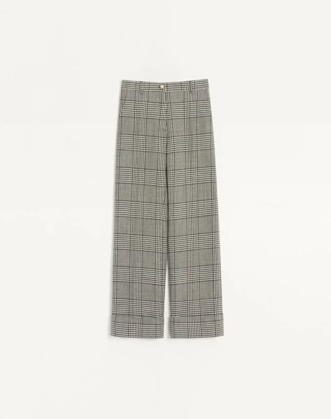 Wollhose mit Hahnentrittmuster Wollhose mit Hahnentrittmuster