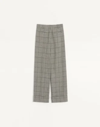 Wollhose mit Hahnentrittmuster