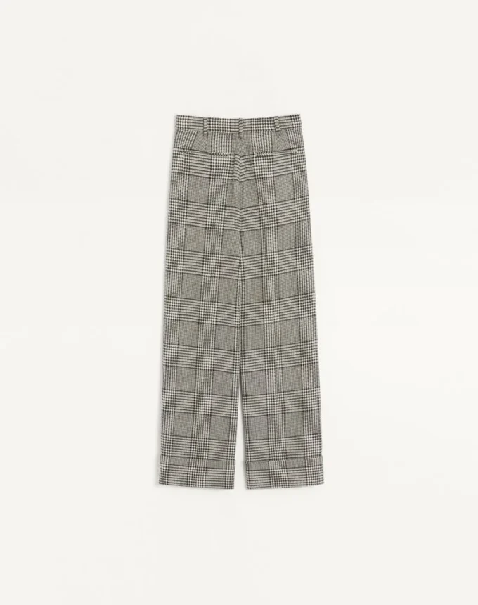 Wollhose mit Hahnentrittmuster Wollhose mit Hahnentrittmuster