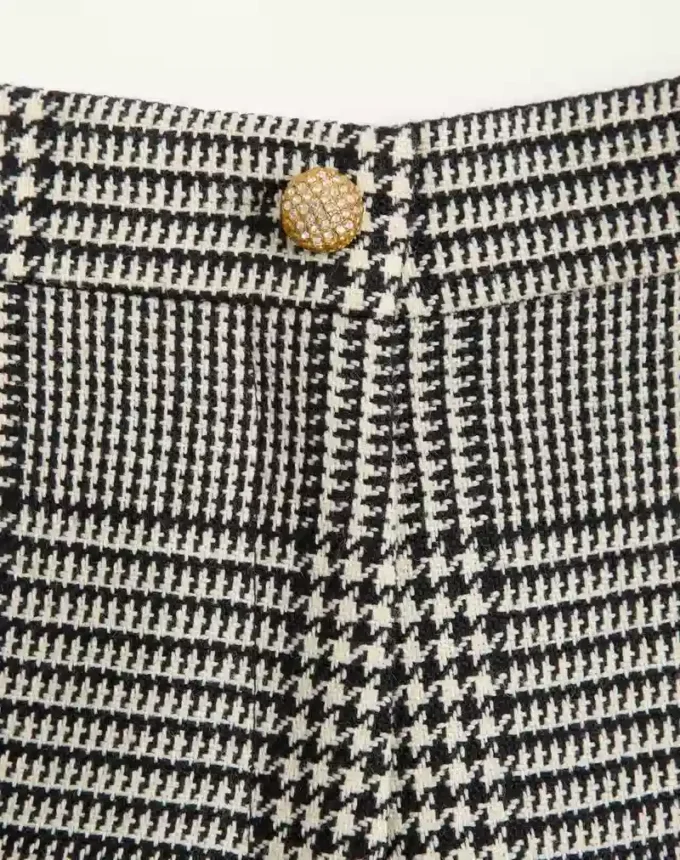 Wollhose mit Hahnentrittmuster Wollhose mit Hahnentrittmuster