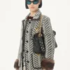 Wollmantel mit Fauve Eclat Animal Print Wollmantel mit Fauve Eclat Animal Print