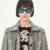 Wollmantel mit Fauve Eclat Animal Print Wollmantel mit Fauve Eclat Animal Print