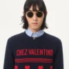 Wollpullover mit Chez Valentino Jacquard-Motiv Wollpullover mit Chez Valentino Jacquard-Motiv