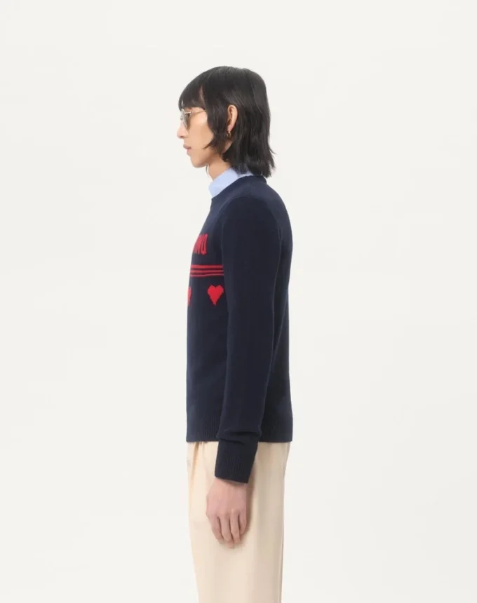 Wollpullover mit Chez Valentino Jacquard-Motiv Wollpullover mit Chez Valentino Jacquard-Motiv