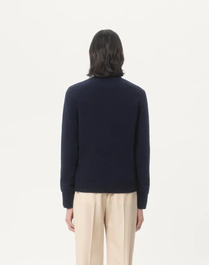 Wollpullover mit Chez Valentino Jacquard-Motiv Wollpullover mit Chez Valentino Jacquard-Motiv
