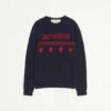 Wollpullover mit Chez Valentino Jacquard-Motiv Wollpullover mit Chez Valentino Jacquard-Motiv