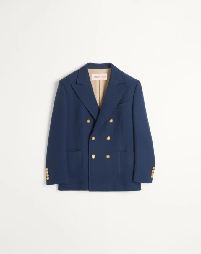 Zweireihige Jacke aus doppelter Wolle Zweireihige Jacke aus doppelter Wolle