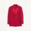 Zweireihige Jacke aus Grain-de-Poudre-Wolle Zweireihige Jacke aus Grain-de-Poudre-Wolle