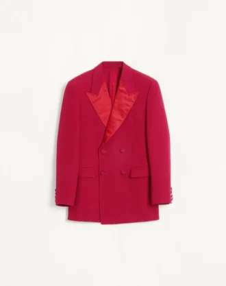 Zweireihige Jacke aus Grain-de-Poudre-Wolle Zweireihige Jacke aus Grain-de-Poudre-Wolle