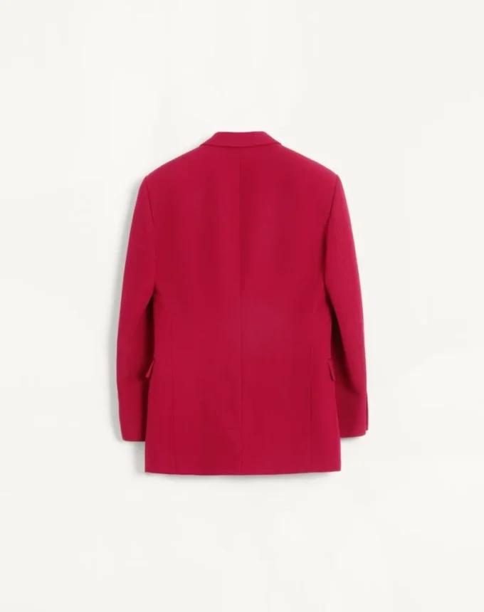 Zweireihige Jacke aus Grain-de-Poudre-Wolle Zweireihige Jacke aus Grain-de-Poudre-Wolle