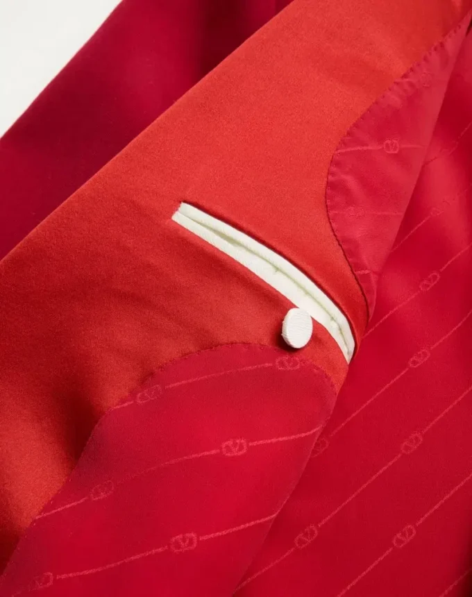 Zweireihige Jacke aus Grain-de-Poudre-Wolle Zweireihige Jacke aus Grain-de-Poudre-Wolle