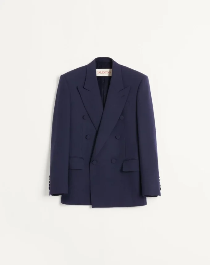 Zweireihige Jacke aus Wollgabardine Zweireihige Jacke aus Wollgabardine
