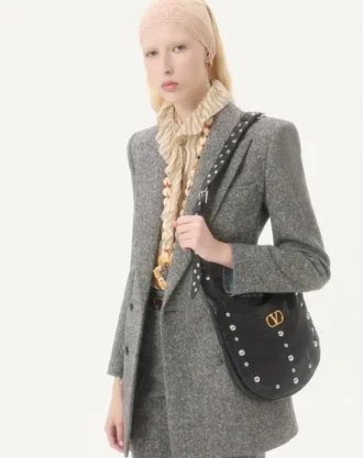Zweireihiger Blazer aus Natté-Knopfgewebe Zweireihiger Blazer aus Natté-Knopfgewebe